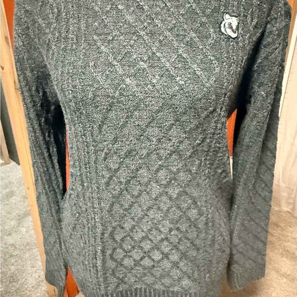 MAISON KITSUNE Charcoal Knit Sweater